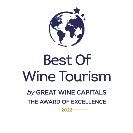 Logo Best of Wine Tourism by great wine capitals - the award of excellence de 2022