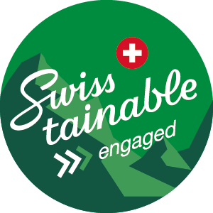 Logo Swisstainable niveau engaged.
